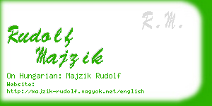 rudolf majzik business card